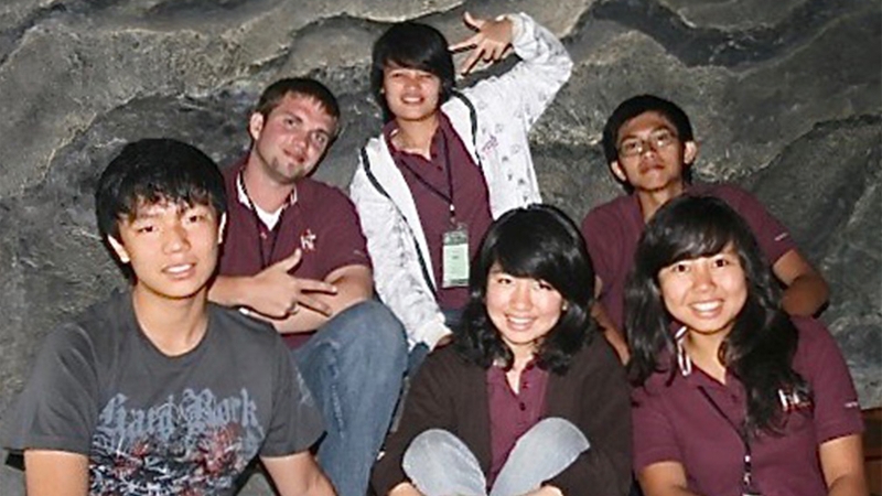 Photo of author Eric Moore with his colleagues and students in Indonesia.