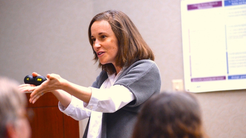 Author Allison Posey giving an engaging presentation at CAST's Symposium.